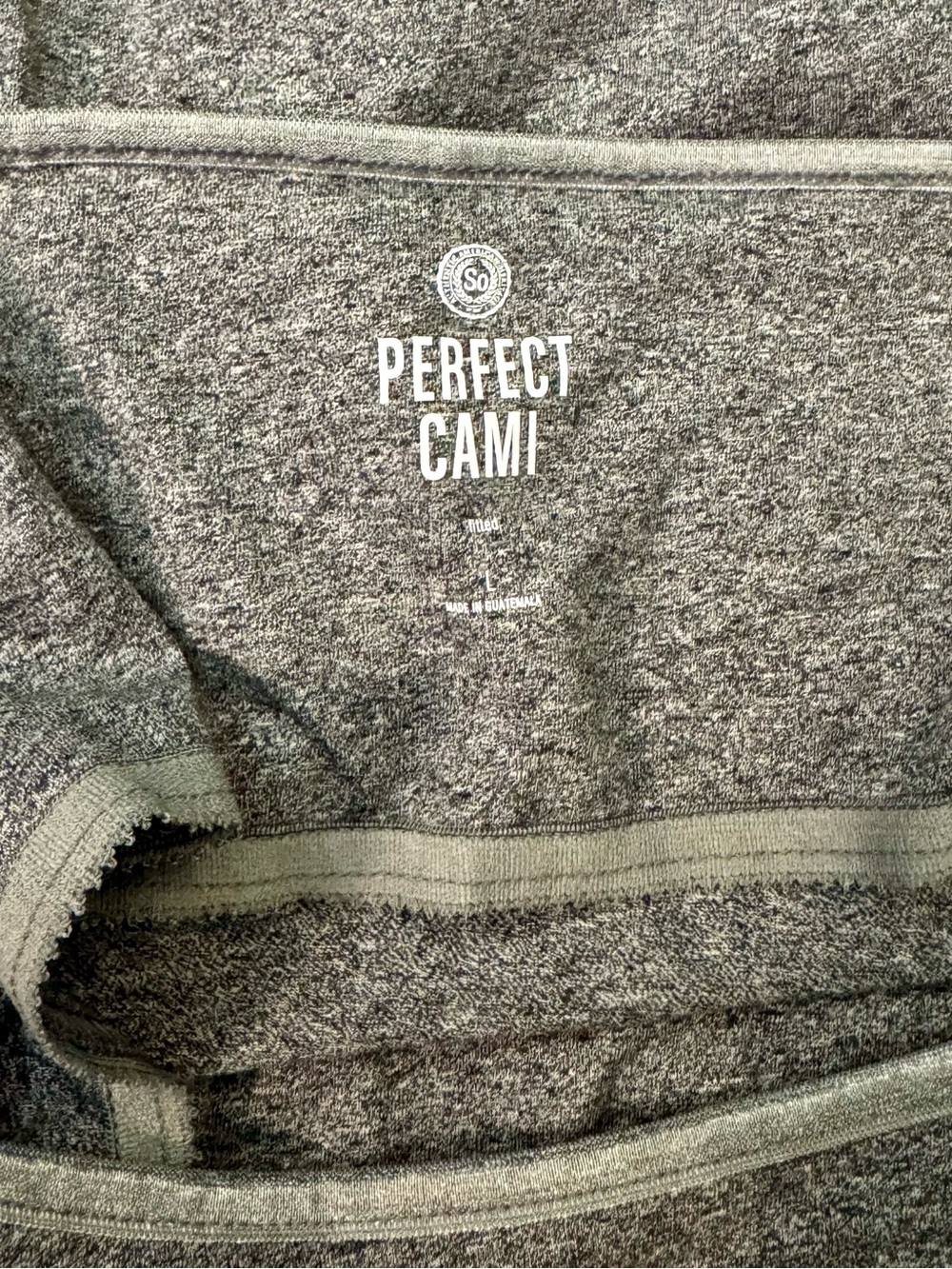 NWOT Women’s Charcoal Gray Adjustable-Strap Camisole Size Large - Picture 2 of 3